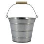 Secchio JULISA con manico, zinco, argento, 14 cm, Ø 16,5 cm