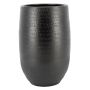 Vaso in ceramica DEIRA con venature, nero opaco, 50 cm, Ø 29 cm