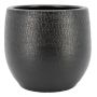 Coprivaso in ceramica DEIRA con venature, nero opaco, 36 cm, Ø 39 cm