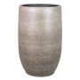 Vaso decorativo AGAPE, ceramica, con venature, bianco-marrone, 50 cm, Ø 32 cm