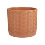 Vaso in ceramica FERDINANTA con motivo, terracotta opaca, 13,1 cm, Ø 15,5 cm