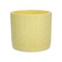 Vaso in ceramica FERDINANTA con motivo, giallo opaco, 13,1 cm, Ø 15,5 cm
