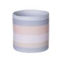 Vaso da fiori ALIOSCHA con motivo, ceramica, rosa-crema-blu, 11,5 cm, Ø 11 cm