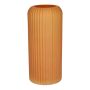 Vaso in vetro ALBURGIS con scanalature, arancione opaco, 20 cm, Ø 8,7 cm