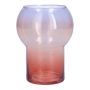 Vaso decorativo ONOFRIO, vetro, lilla-rosa-salmone-trasparente, 16 cm, Ø 12 cm