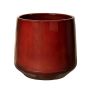 Vaso da fiori ZIOKA in ceramica, rosso merlot, 26 cm, Ø 29 cm