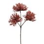 Ramo artificiale cardo sferico TRELON, rosso bordeaux, 35cm