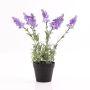 Lavanda finta LOUISE in vaso decorativo, viola chiaro, 30cm, Ø3cm