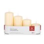Corona dell'Avvento con candele JENARO, 4 pezzi, sfumate, biscotto, 6 cm, 8 cm, 10 cm, 12 cm, Ø 5 cm - Made in Germany