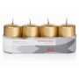Corona dell'Avvento con candele JENARO, 4 pezzi, dorate, 8 cm, Ø 5 cm, 18 h - Made in Germany