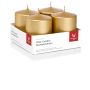 Ghirlanda dell'Avvento con candele JENARO, 4 pezzi, oro, 8 cm, Ø 6 cm, 29 h - Made in Germany