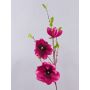 Ramo di magnolia finta FINAH, fucsia, 90cm, Ø9-15cm