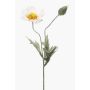 Papavero artificiale QUINTA, bianco, 40cm, Ø9cm