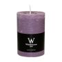 Candela a pilastro AURORA, malva, 14cm, Ø10cm, 100h - Made in Germany