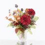Bouquet artificiale autunnale HELENA, dalia, rosso, 40cm, Ø35cm