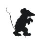 Decorazione di Halloween silhouette topo SPOOKY MOUSE, nero, 56 cm