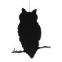 Decorazione di Halloween silhouette gufo SPOOKY OWL, nero, 62cm