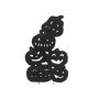 Decorazione di Halloween silhouette zucche SPOOKY PUMPKINS, nero, 82cm
