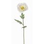 Papavero artificiale BAHIRA, crema, 75cm, Ø13cm