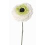 Ranuncolo finto ALIMA, crema-verde, 35cm, Ø8cm