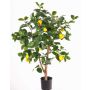 Limone sintetico ZYPRIAN, tronco vero, con frutti, verde, 85cm