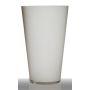 Vaso ANNA EARTH, forma conica, vetro, bianco, 40cm, Ø25cm