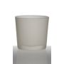 Vaso da piante in vetro ALENA FROST, bianco opaco, 11cm, Ø11,5cm
