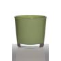 Vaso da piante in vetro ALENA, verde erba, 11cm, Ø11,5cm