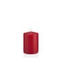Candela per lanterna MAEVA, a colonna, rosso scuro, 10cm, Ø7cm, 42h - Made in Germany