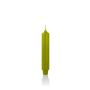 Candela decorativa ARIETTA, base a cono, verde, 16.4cm, Ø2.8cm, 6h - Made in Germany