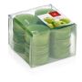Piccole candele ASTRID con profumo, Fresh Apple, 12 pezzi, verde mela, 1,6cm, Ø3,7cm, 4h