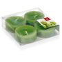 Piccole candele ASTRID con profumo, Fresh Apple, 4 pezzi, verde mela, 1,9cm, Ø5,7cm, 8h