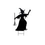 Decorazione di Halloween sagoma strega SPOOKY WITCH, metallo, nero, 150cm