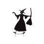 Decorazione di Halloween silhouette strega SPOOKY WITCH, metallo, nero, 140cm
