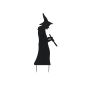 Decorazione di Halloween silhouette strega SPOOKY WITCH, metallo, nero, 110cm