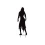 Decorazione di Halloween Silhouette Donna SPOOKY ZOMBIE, metallo, nero, 135 cm