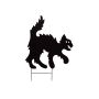 Decorazione di Halloween silhouette gatto SPOOKY CAT, metallo, nero, 53 cm