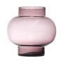 Vaso rotondo di vetro RAINIERO, riciclato, viola-trasparente, 26cm, Ø26cm