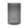 Vaso di vetro a cilindro SANYA EARTH, grigio scuro-trasparente, 21 cm, Ø14 cm