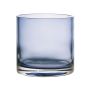 Vaso per candele SANSA EARTH, blu-trasparente, 11cm, Ø11,5cm