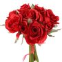 Bouquet di rose artificiali ROSILA, rosso, 20cm, Ø15cm