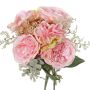 Bouquet di rose artificiali SIERRA ortensia, echeveria, rosa, 25cm, Ø25cm