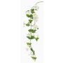 Ramo di petunie artificiali MARTHE, bianco-verde, 130cm, Ø4-9cm