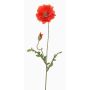 Papavero artificiale LIENTJE, rosso-arancione, 65cm, Ø12cm