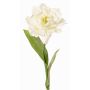Tulipano pappagallo artificiale STEFANIE, bianco-verde, 65cm, Ø14cm