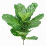 Ficus lyrata artificiale EZRA su stelo, zona trasversale, verde, 75cm