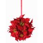 Stella di Natale artificiale a sfera CATHLIN, rosso, Ø25cm