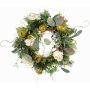 Corona artificiale invernale ISABELLE, orchidea, mela, crema, Ø30cm
