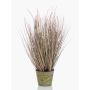 Pennisetum artificiale OVIDIO, pannocchie, vaso di zinco, verde, 60cm