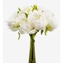 Bouquet di peonie tessile WILO, bianco-verde, 25cm
